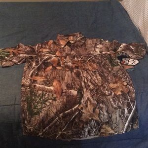 Magellan camo short sleeve button up fish gear